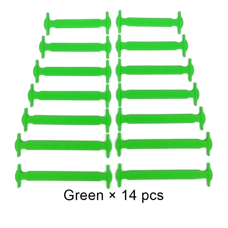 Elastic Silicone Shoelaces Fashion Unisex Athletic Non-Tie Shoe Lace Fit All Sneakers Quick Shoe Lace