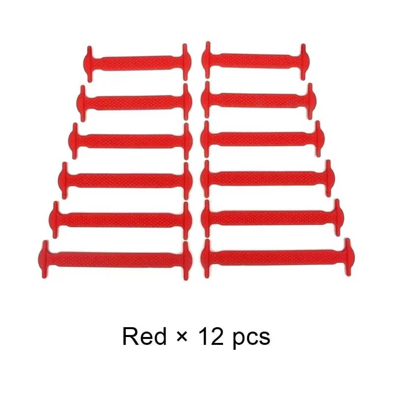 Elastic Silicone Shoelaces Fashion Unisex Athletic Non-Tie Shoe Lace Fit All Sneakers Quick Shoe Lace