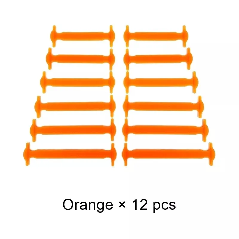 Elastic Silicone Shoelaces Fashion Unisex Athletic Non-Tie Shoe Lace Fit All Sneakers Quick Shoe Lace