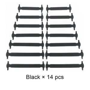 Elastic Silicone Shoelaces Fashion Unisex Athletic Non-Tie Shoe Lace Fit All Sneakers Quick Shoe Lace
