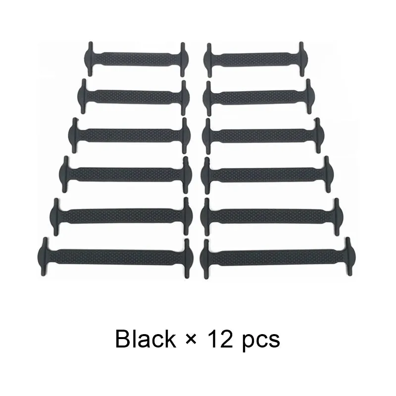 Elastic Silicone Shoelaces Fashion Unisex Athletic Non-Tie Shoe Lace Fit All Sneakers Quick Shoe Lace