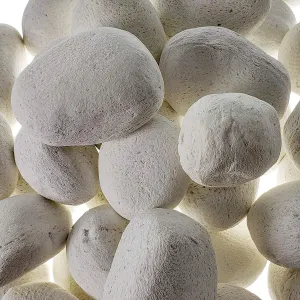 Fire Stones Smooth White 48pc