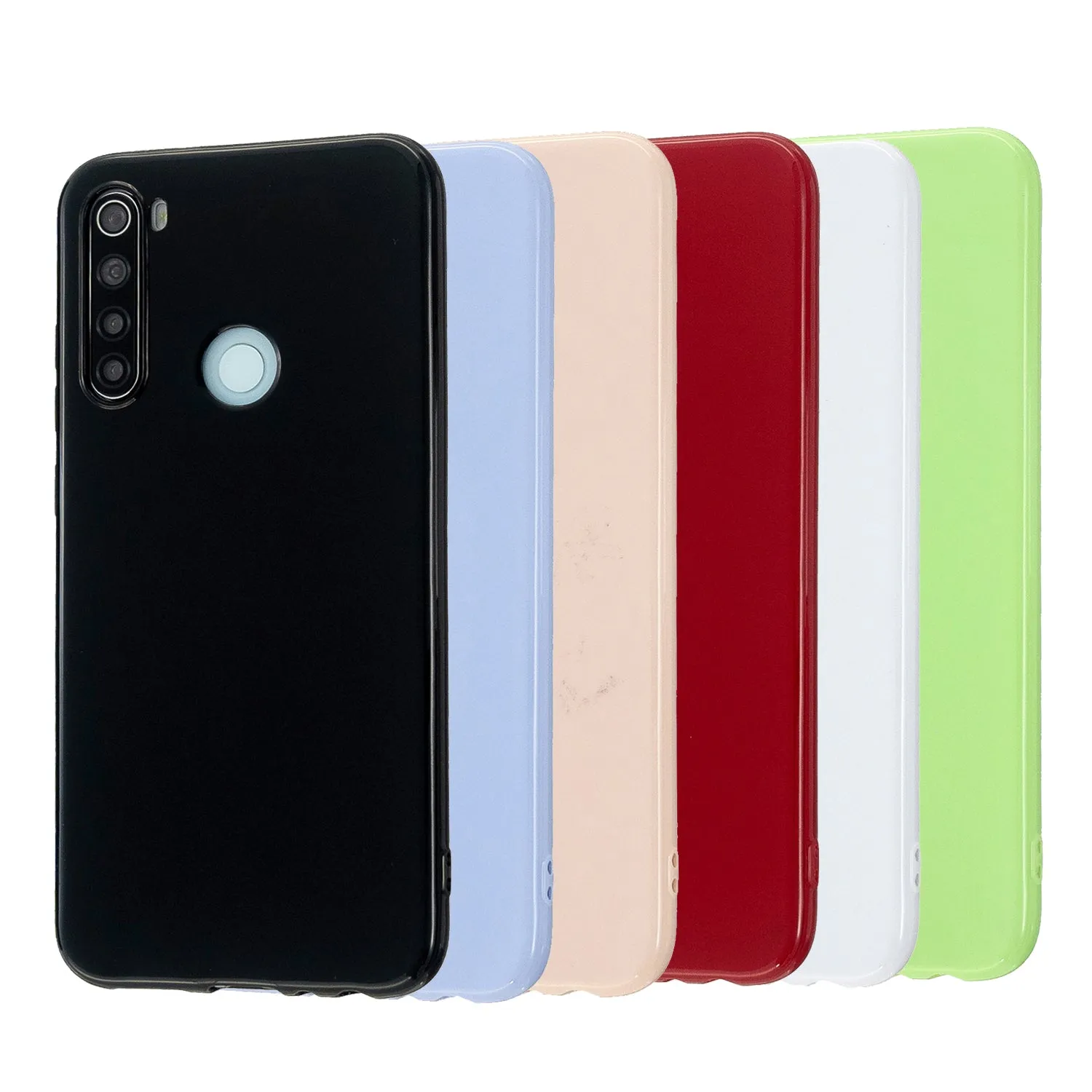 For Redmi Note 8/8 Pro Cellphone Cover Reinforced Soft TPU Phone Case Anti-scratch Full Body Protection Rose red