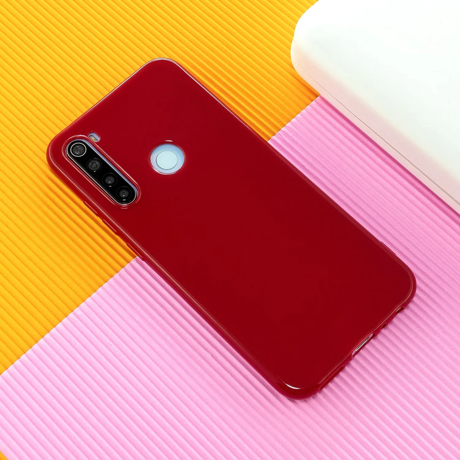 For Redmi Note 8/8 Pro Cellphone Cover Reinforced Soft TPU Phone Case Anti-scratch Full Body Protection Rose red
