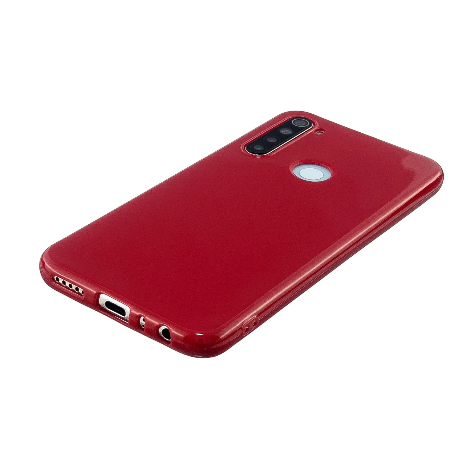 For Redmi Note 8/8 Pro Cellphone Cover Reinforced Soft TPU Phone Case Anti-scratch Full Body Protection Rose red