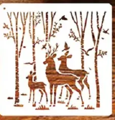 Forest Deer Stencils