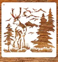 Forest Deer Stencils