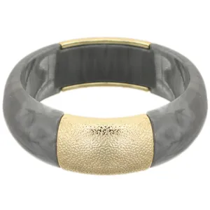 Gray Frosted Resin Bangle Bracelet
