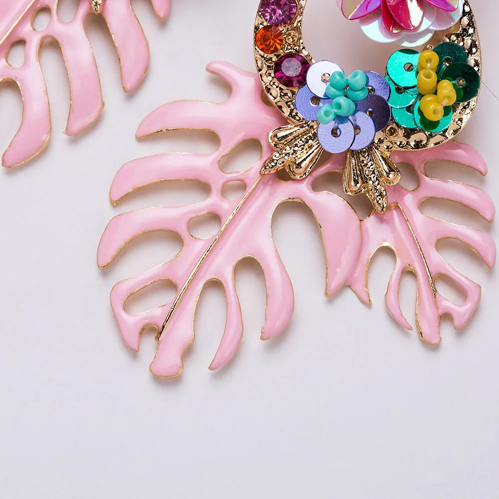 High-end Creative Alloy Leaf Earrings