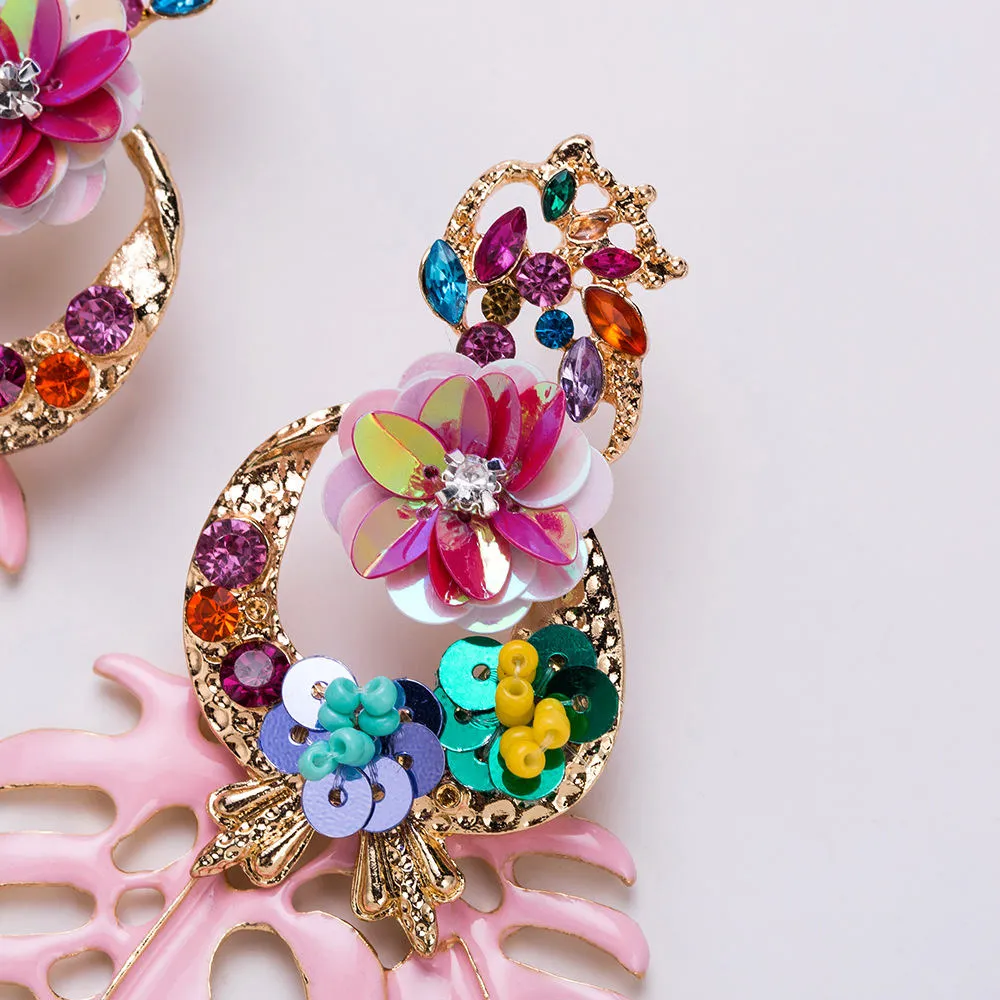 High-end Creative Alloy Leaf Earrings
