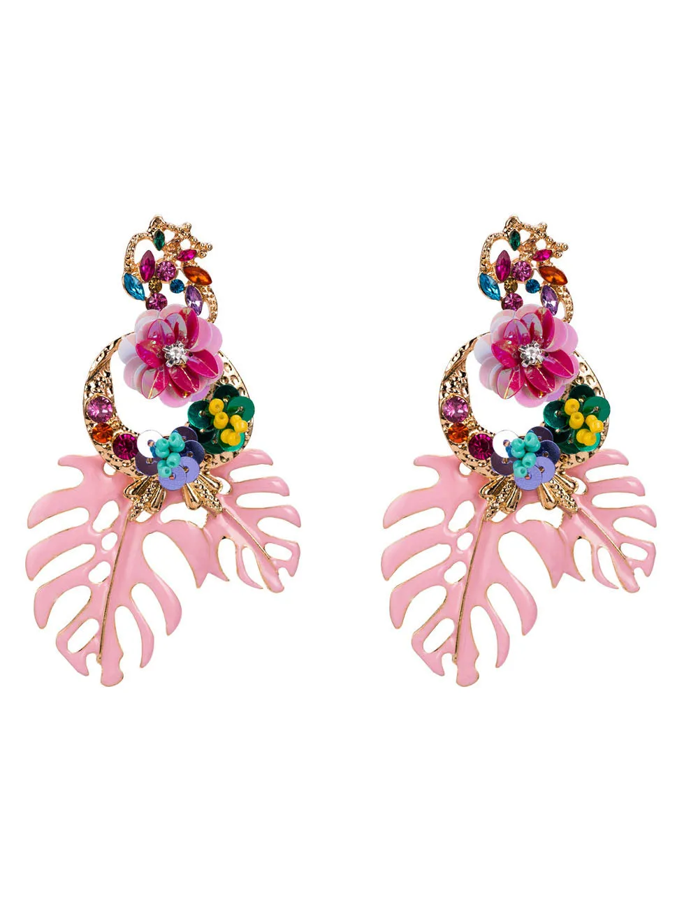 High-end Creative Alloy Leaf Earrings
