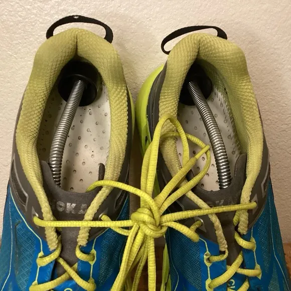 Hoka One One Clifton 1 OG Men's Sz 12.5 D Blue Yellow Running Shoes Sneakers