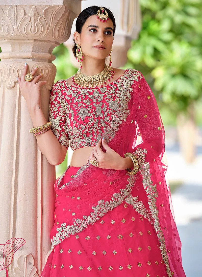 Hot Pink Designer Indian Wedding Lehenga Choli