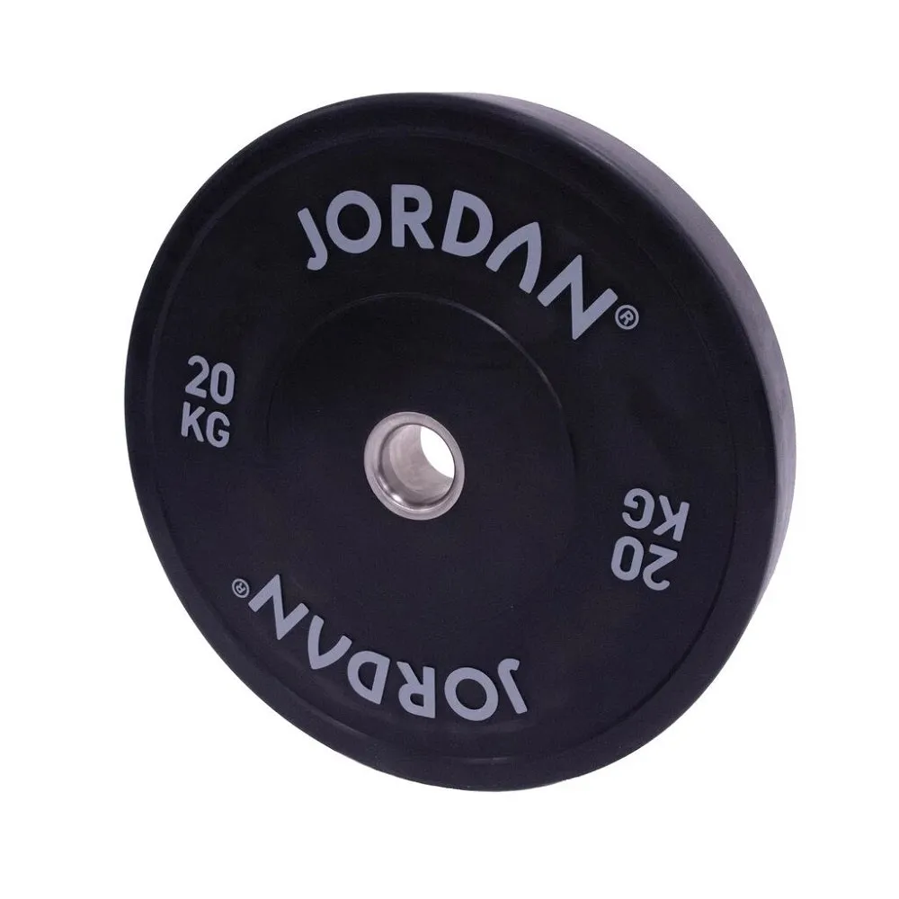 Jordan Fitness Black Bumper Plates 20kg | Bundle of 4
