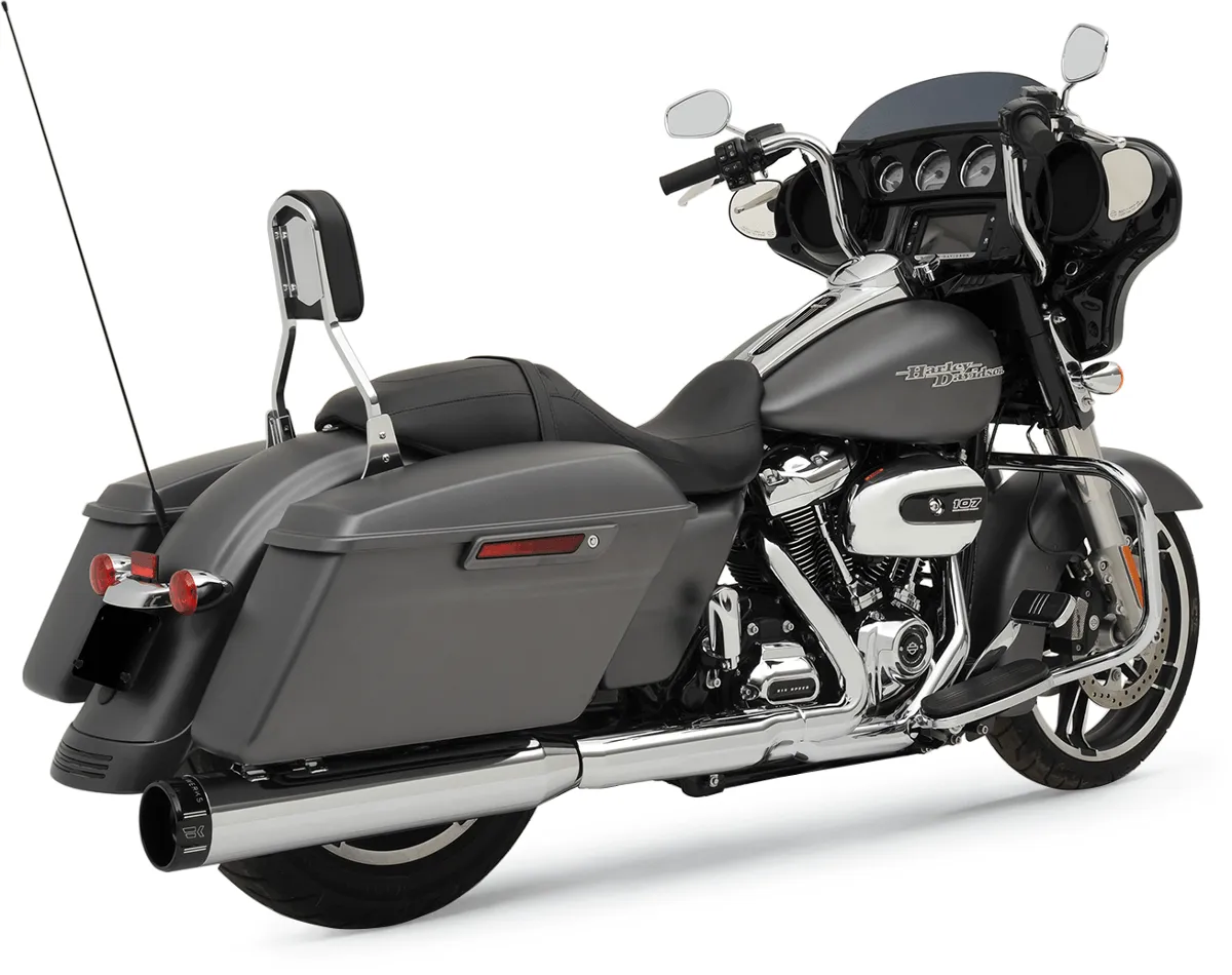 Khrome Werks 202560 2-Into-1 Torque Booster Conversion Kit w/ 4.50in. HP-Plus Slip-On - Chrome w/ Black Billet End Cap