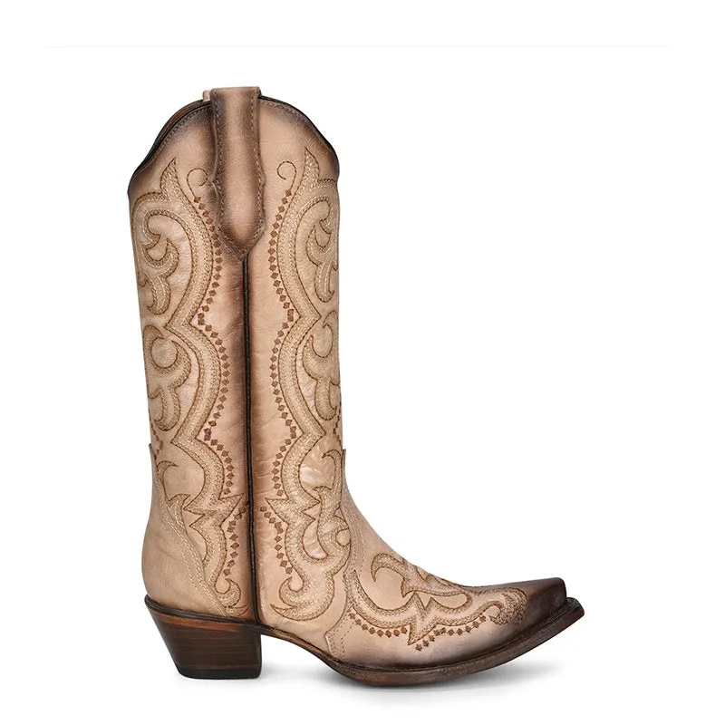 L5870 | Sand Embroidered Women's Boot