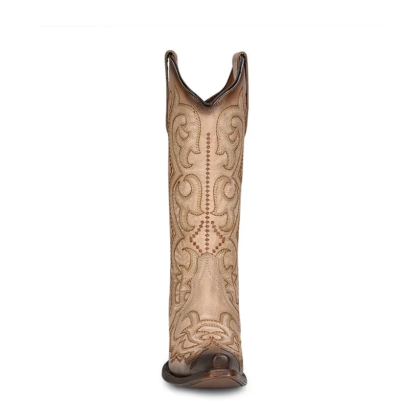 L5870 | Sand Embroidered Women's Boot