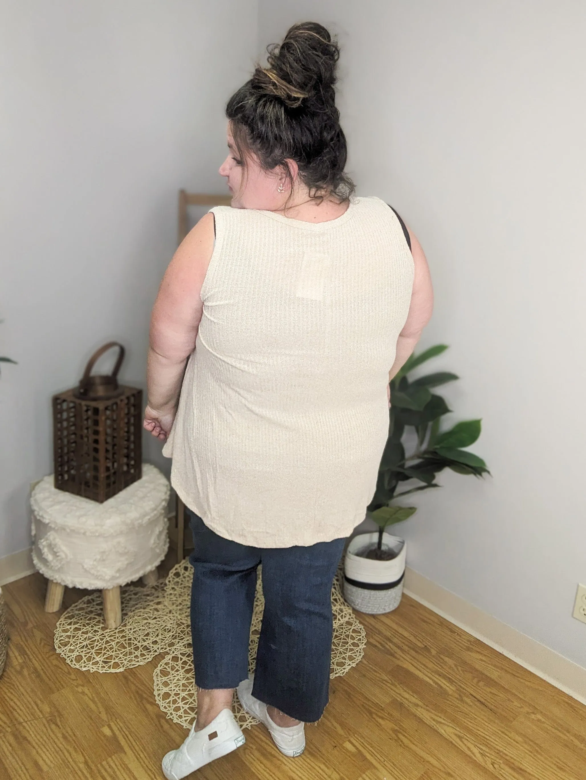 Lila Ribbed Boucle Knit Tank (2 colors)