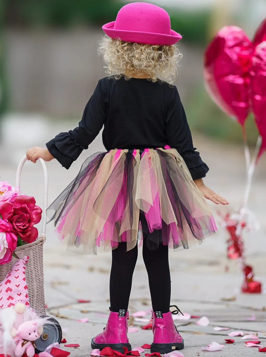 Little Miss XOXO Tutu Skirt Set