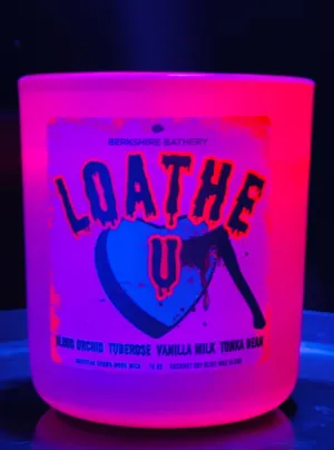 LOATHE U | Blood Orchid   Vanilla Milk - 16oz Wood Wick Candle