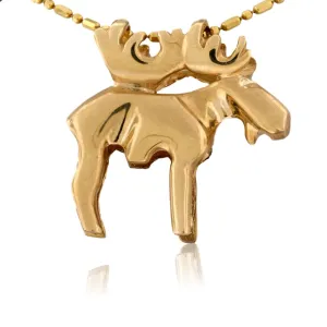 Medium Two Toned Moose Pendant