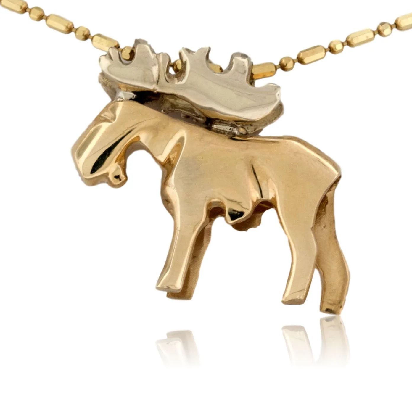 Medium Two Toned Moose Pendant