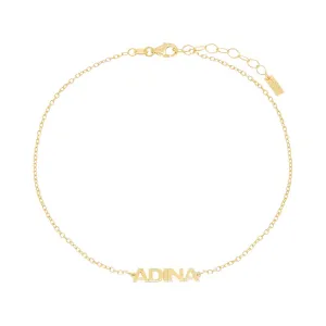 Mini Nameplate Anklet