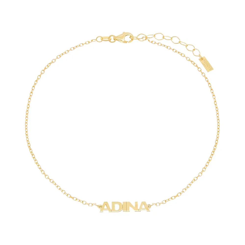 Mini Nameplate Anklet