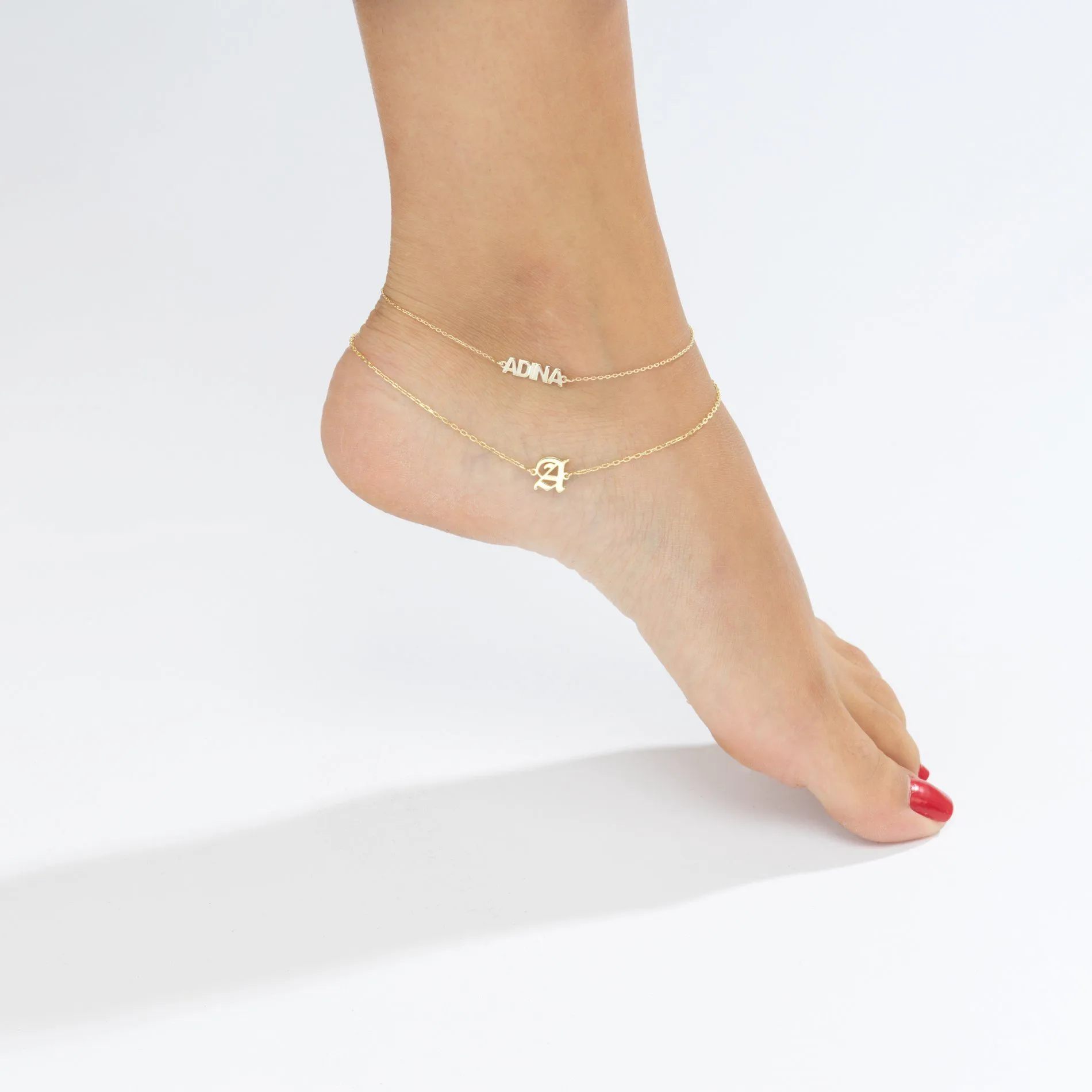 Mini Nameplate Anklet