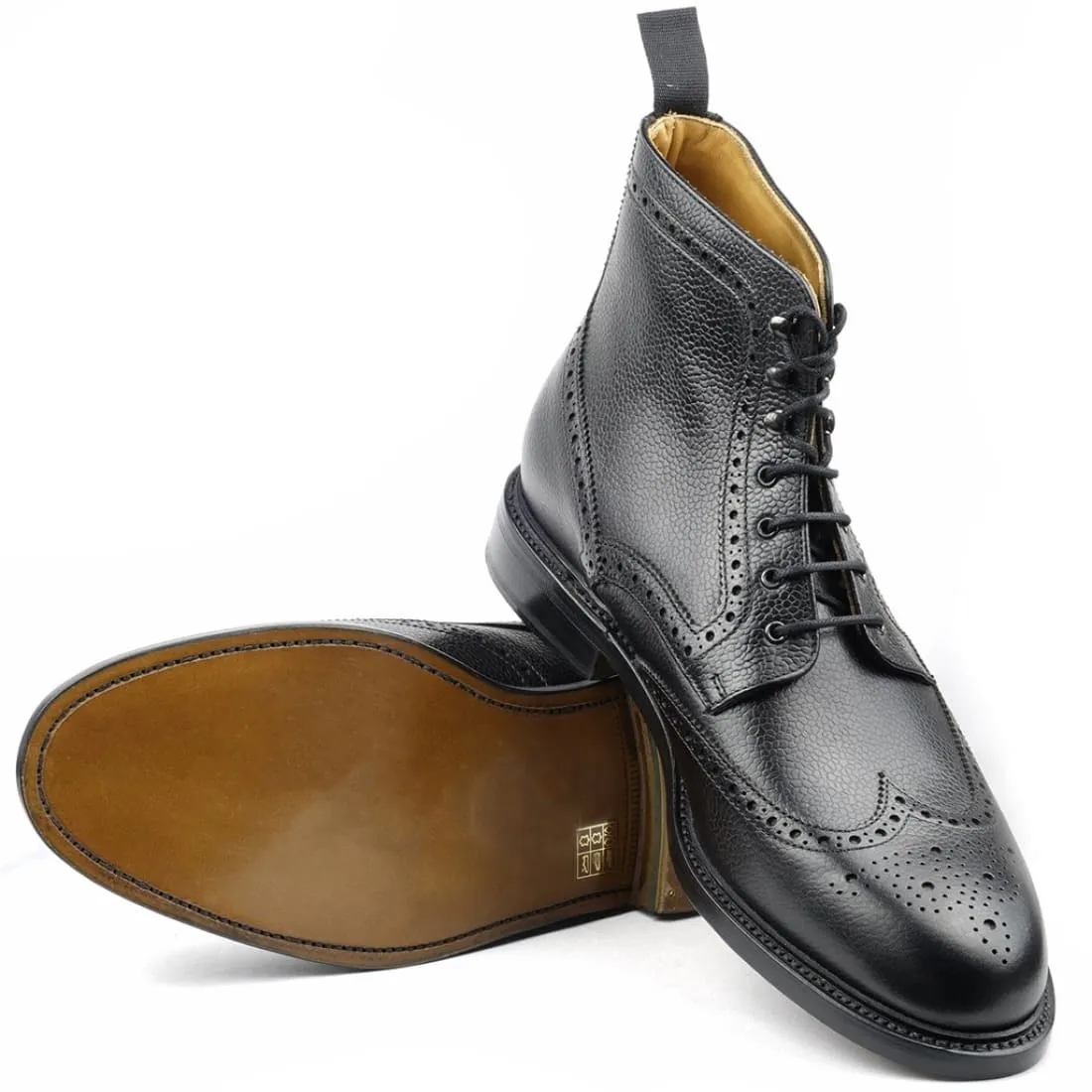 Mountain Boot's Cuir Grainé Noir