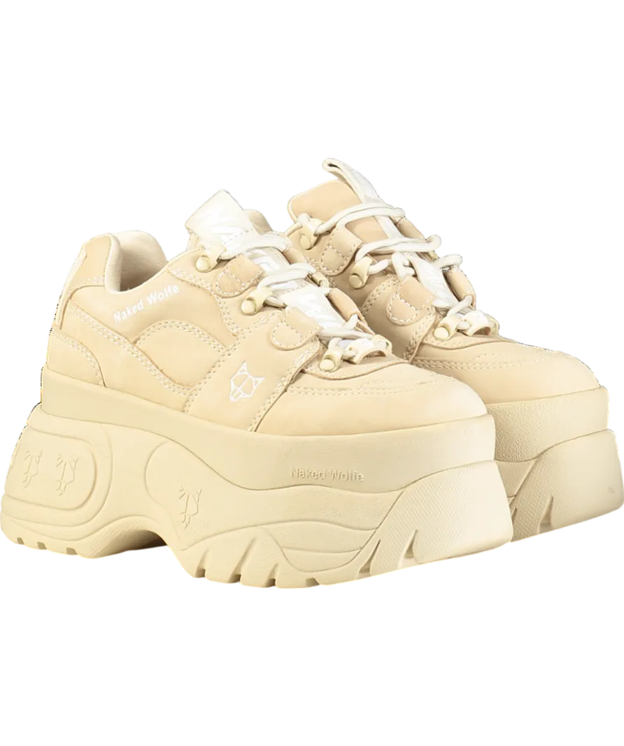 Naked Wolfe Beige Sinner Low-top 70mm Sneakers UK 4 EU 37 👠