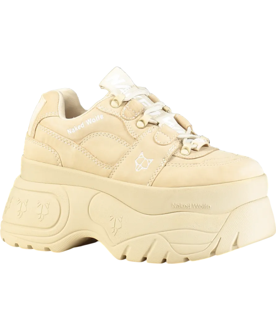 Naked Wolfe Beige Sinner Low-top 70mm Sneakers UK 4 EU 37 👠