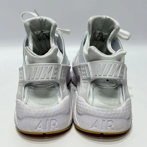 Nike Air Huarache Sneakers Shoes Triple White Gum Soles DR9883-100 Men’s Size 10