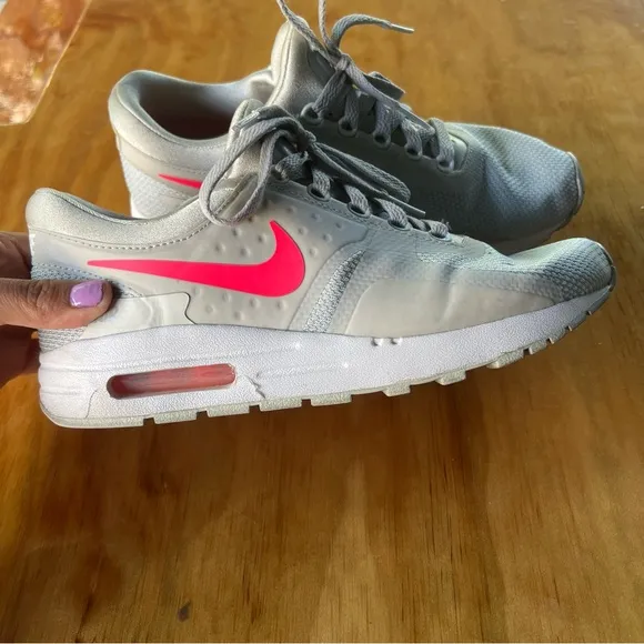 Nike Air Max Zero Essential Gray Pink Sneakers Size 7Y