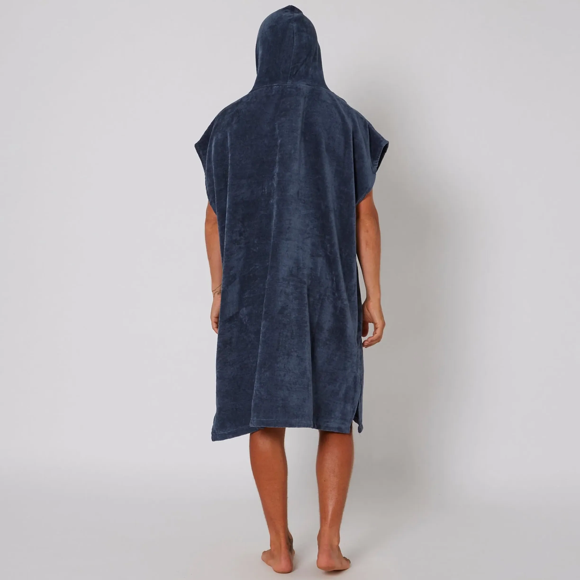 O&E X REAL SURF ADULT HOODED PONCHO - NAVY