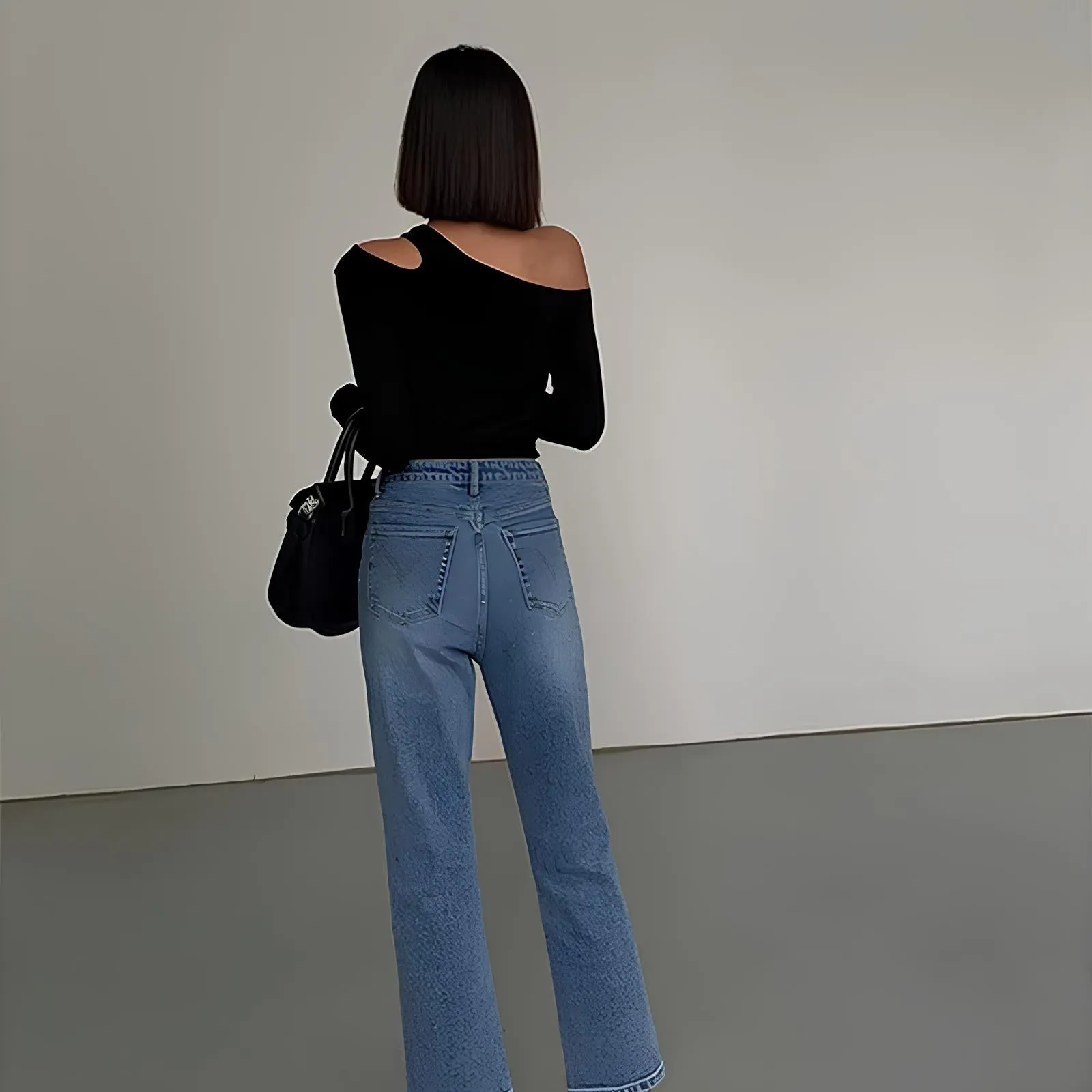 Off-Shoulder Hollow-Out Blouse – Sleek & Sexy Streetwear Essential