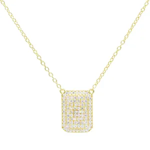 Pavé Dog Tag Necklace