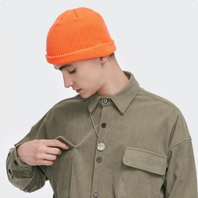 "CAPCUFF" Bonnet Marron Streetwear - URB1™