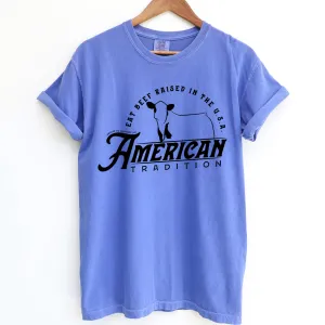 Raised in the USA Cattle ComfortWash/ComfortColor T-Shirt (S-4XL) - Multiple Colors!