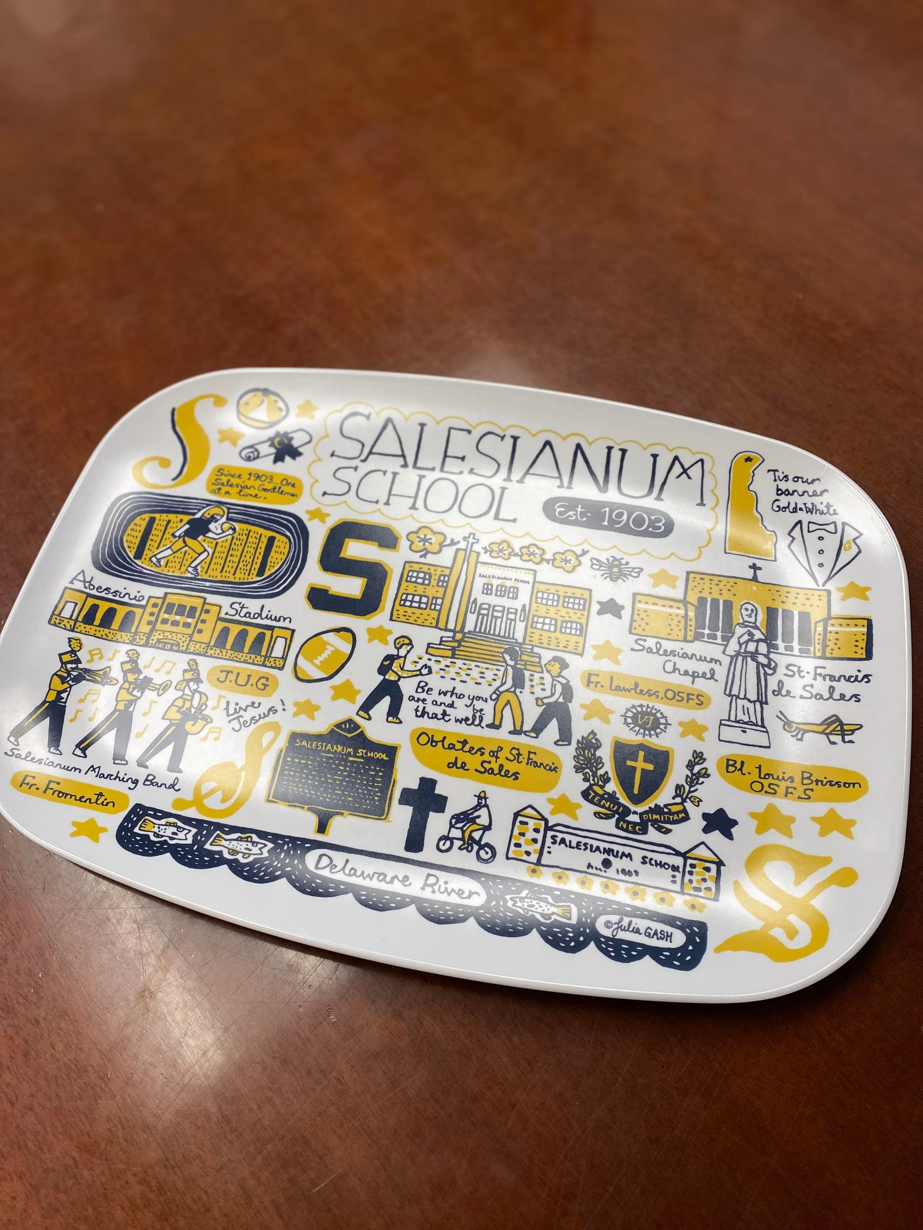 Salesianum Custom Melamine Platter