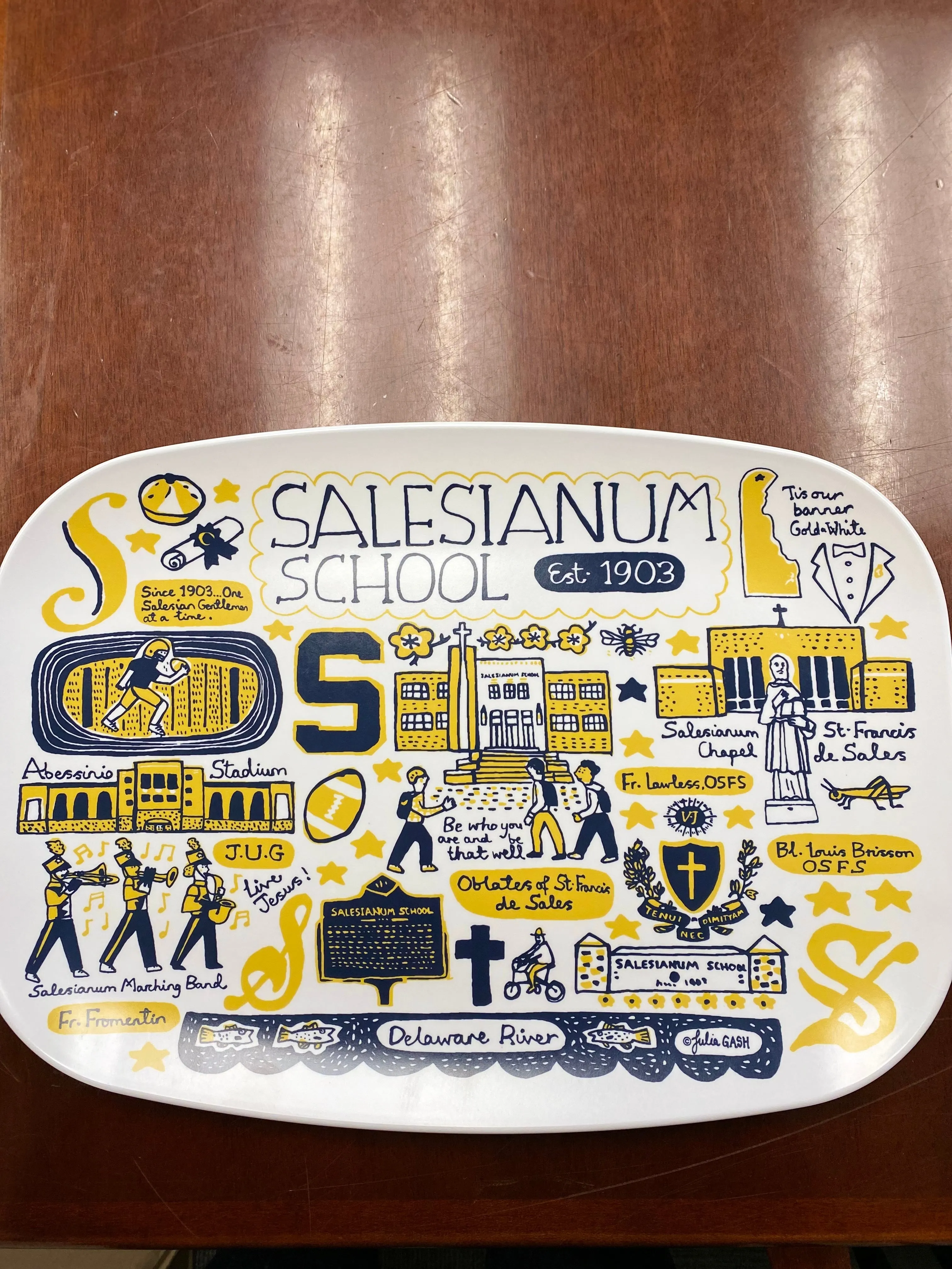 Salesianum Custom Melamine Platter