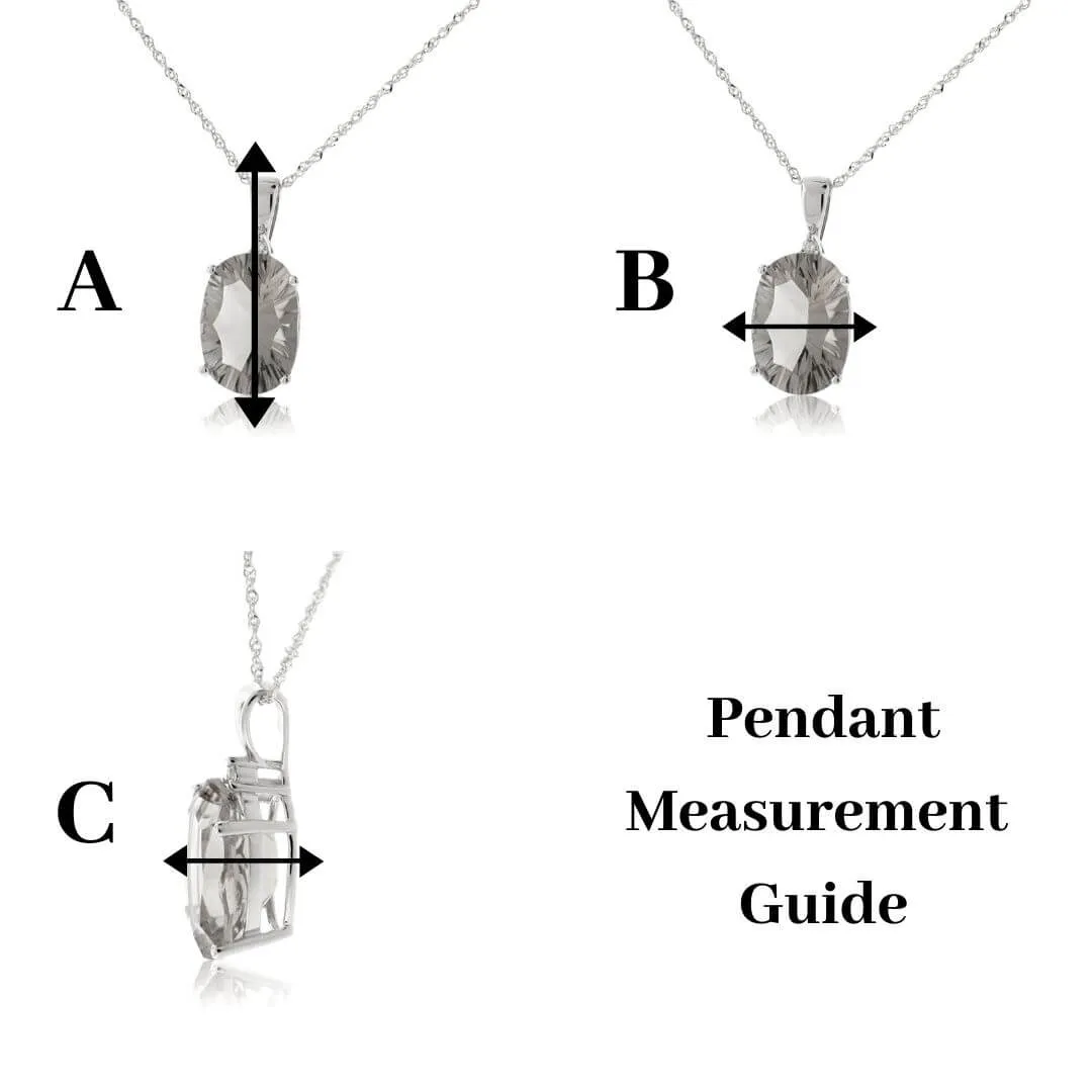 Satin Finish Flush Set Diamond Snowflake and Mountain Reversible Pendant