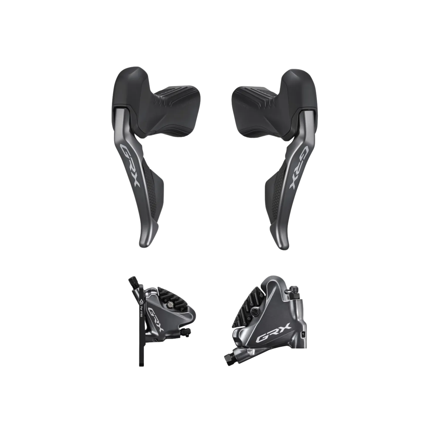 Shimano GRX Di2 Shifters with Flat Mount Calipers (ST-RX815   BR-RX810)
