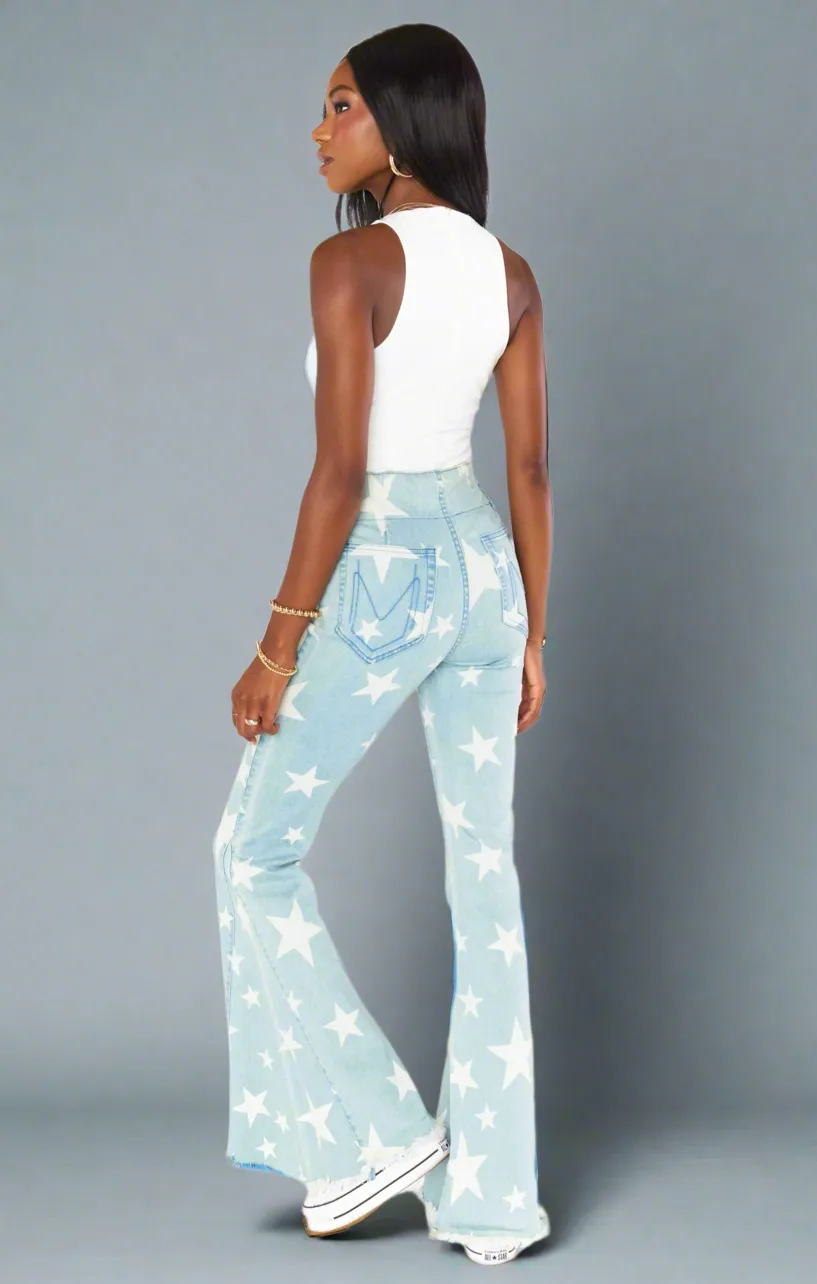 Show Me Your Mumu Berkeley Star Bells Flared Jeans