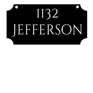 Sign 6x12 - 2-Sided Address, Welcome, Business, Bed&Breakfast, Porch Sign Custom/Personalized Metal Indoor/Outdoor Wall Mounted