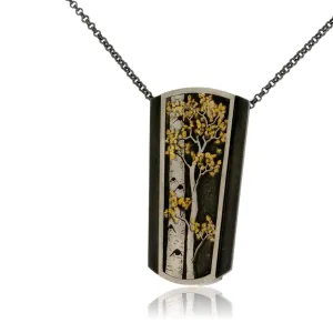 Silver, 18K Gold, & Nugget Gold Aspen Duet Pendant