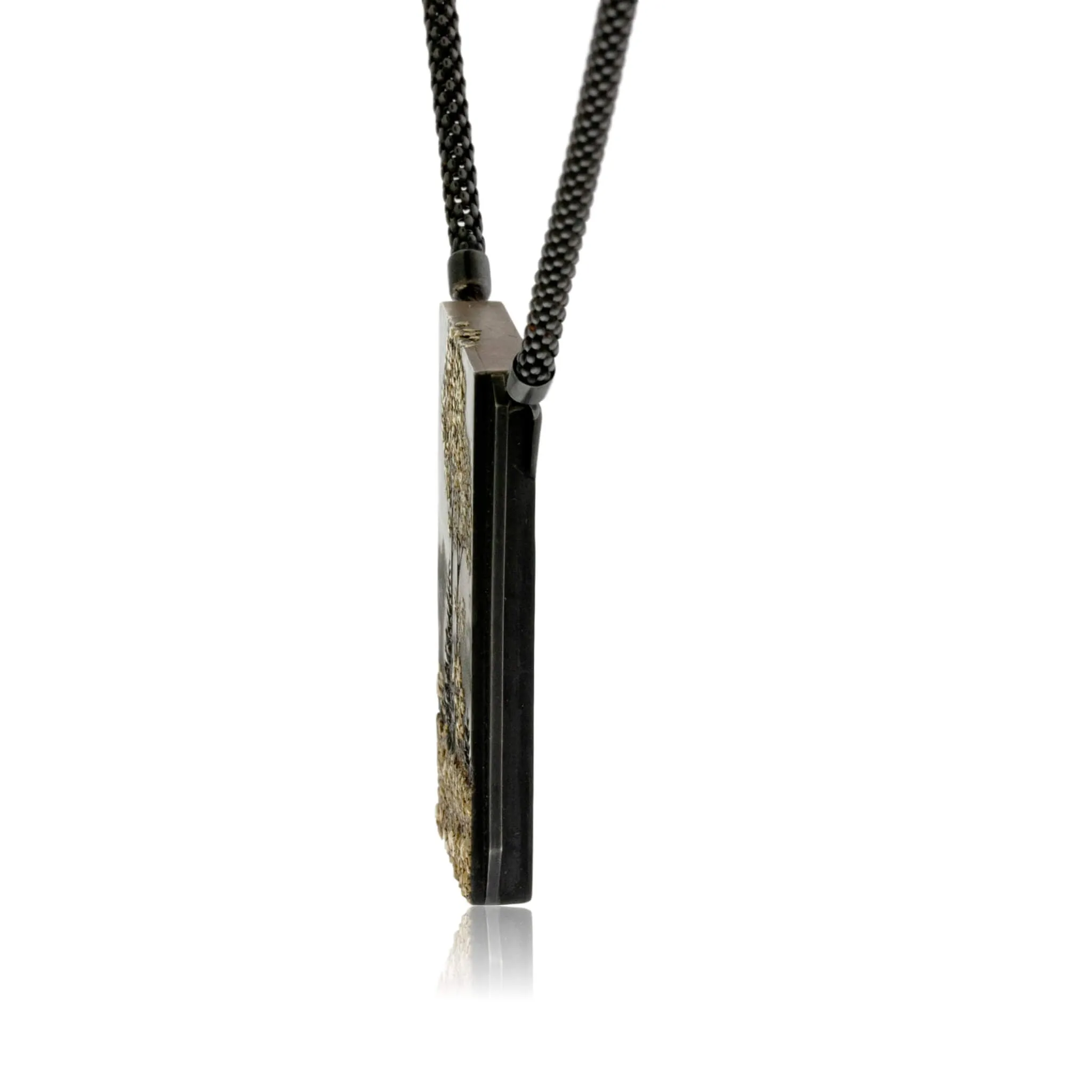 Silver, 18K Gold, & Nugget Gold Trees in the Moon Pendant