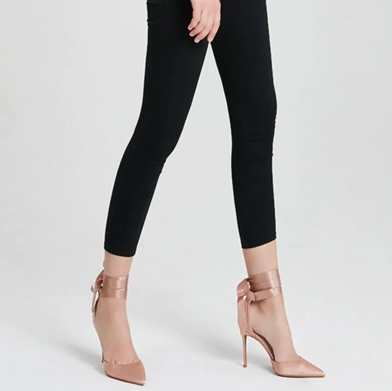 Small Feet Pointy Toe Satin High Heels ES52