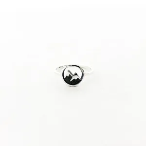 Snow Capped Mountain Ring | Silver