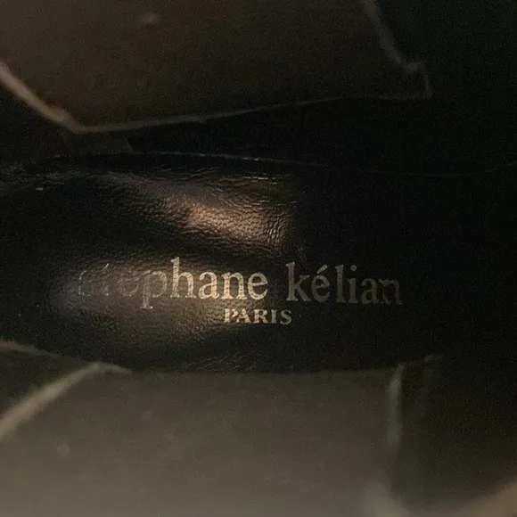Stephane Kelian Paris burgundy wine suede booties